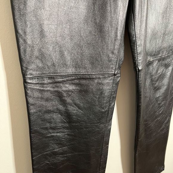 Jones New York Black 100% Leather Pants - Picture 3 of 6